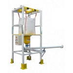 Bulk-Bag discharger from the BBSCTCO Bretella Series, with wieghing system with loss of weighing system and adjustable batching auger